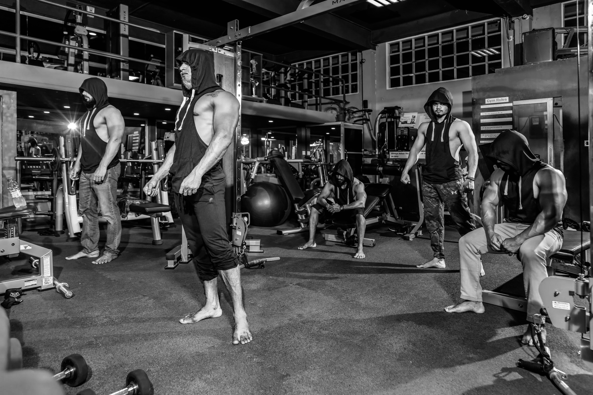 Athletes training at The Hammer gym
